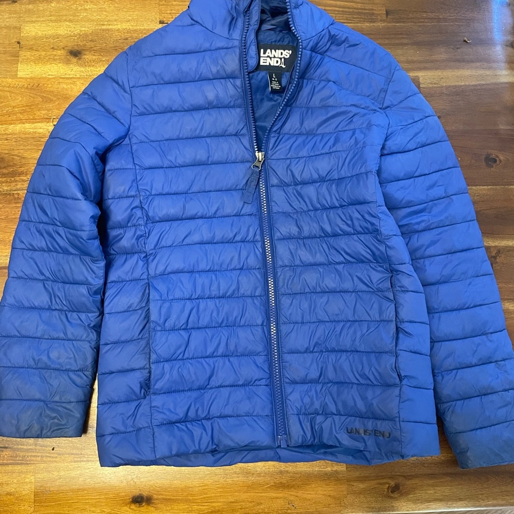 Lands' End Kids Royal Blue Quilted Jacket